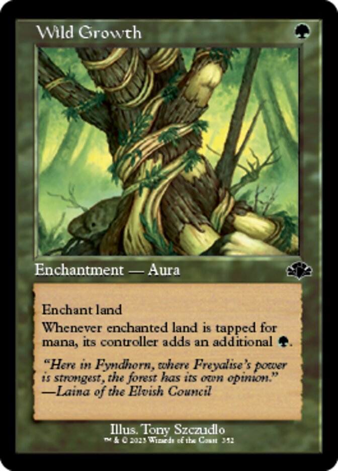 Wild Growth (Retro Frame) (352) [Dominaria Remastered]