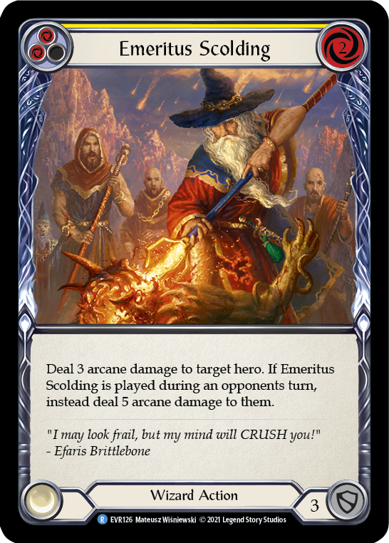 Emeritus Scolding (Yellow) (EVR126) [Everfest]
