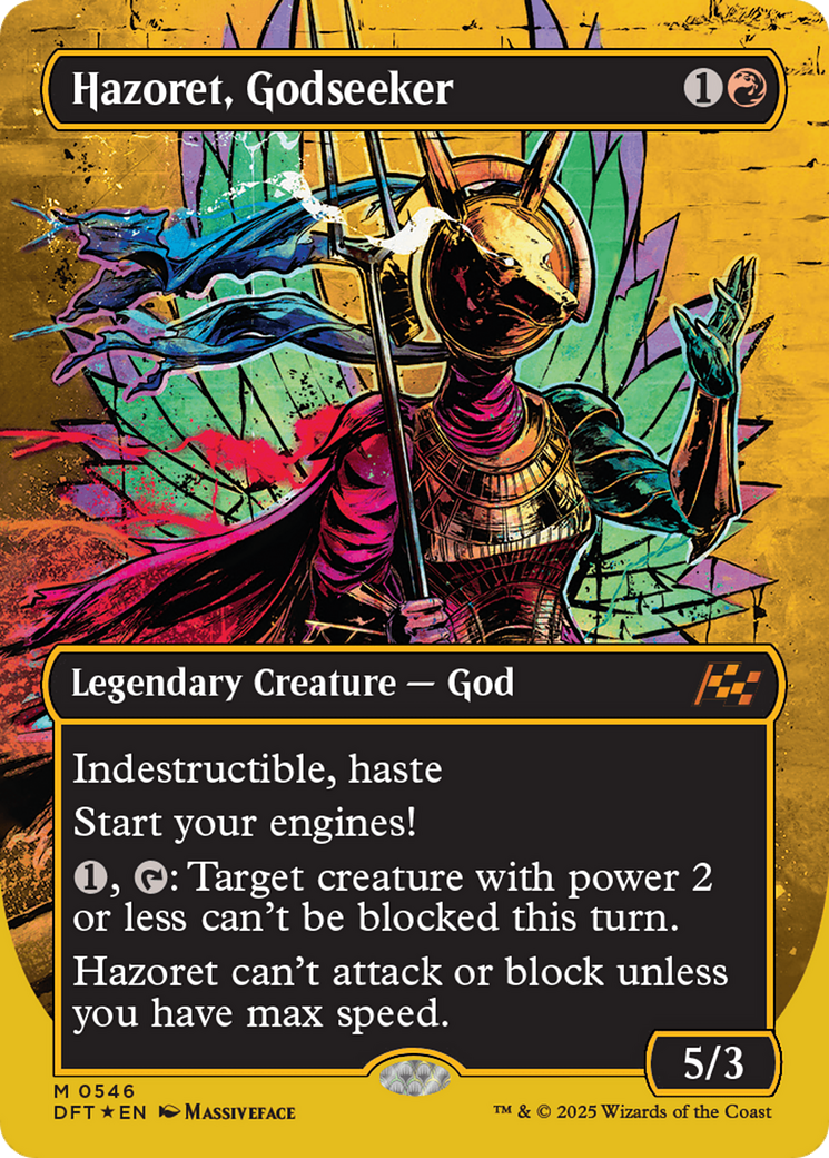 Hazoret, Godseeker (Borderless) (First-Place Foil) (546) [Aetherdrift]