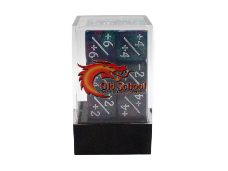 Old School +/- Counter Dice 12ct Set: Galaxy - Cosmic Stardust