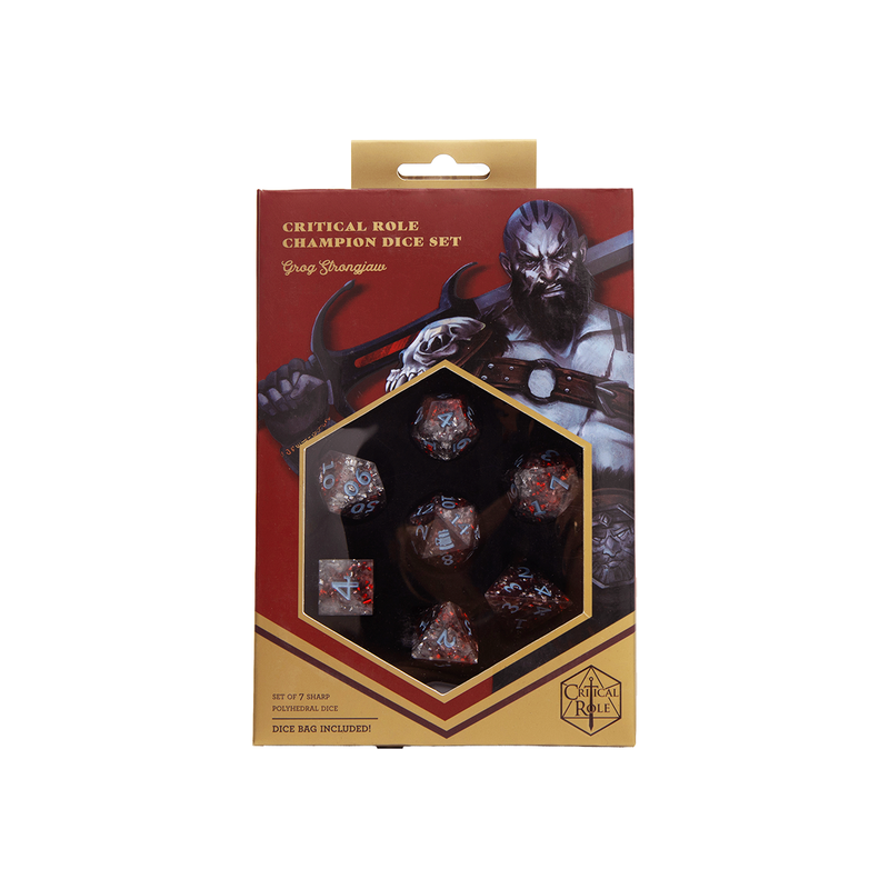 Critical Role Champion Dice Set: Grog Strongjaw