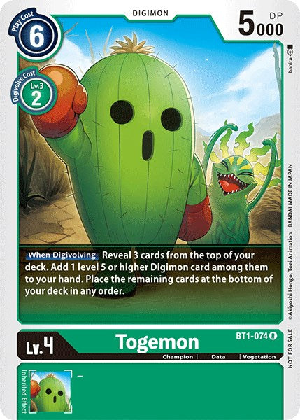 Togemon (Official Tournament Pack Vol.3) (BT1-074 R) [Release Special Booster 1.0]