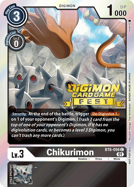 Chikurimon (Digimon Card Game Fest 2022) (BT6-056 C) [Double Diamond]