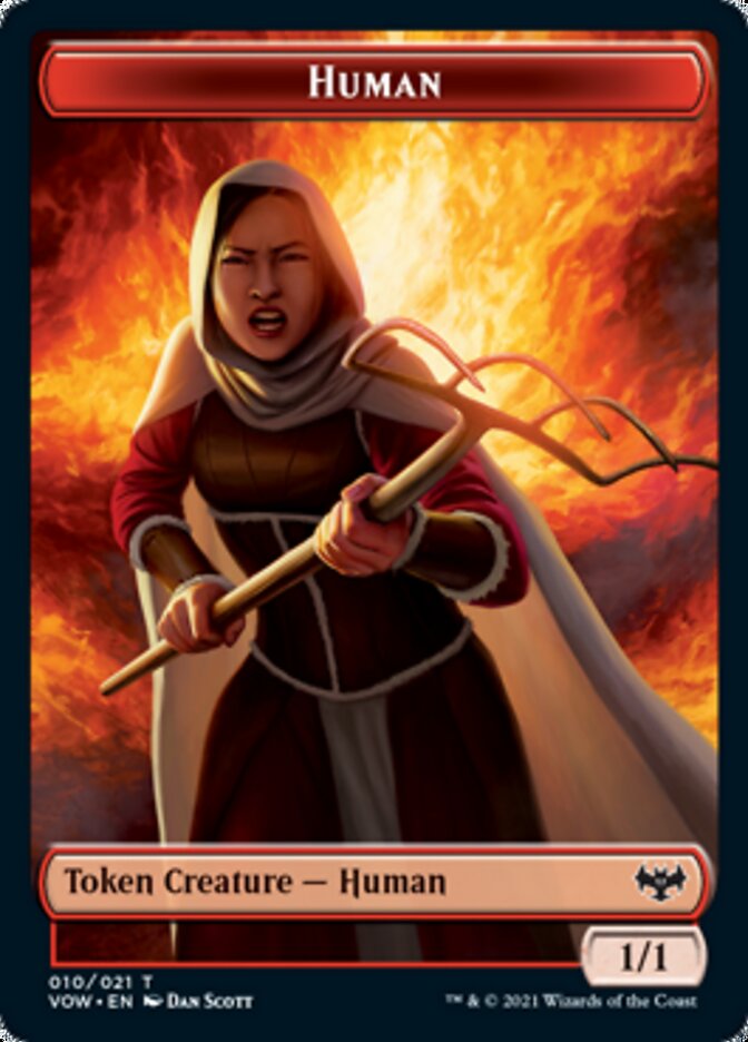 Zombie (008) // Human (010) Double-Sided Token (8 // 10) [Innistrad: Crimson Vow]