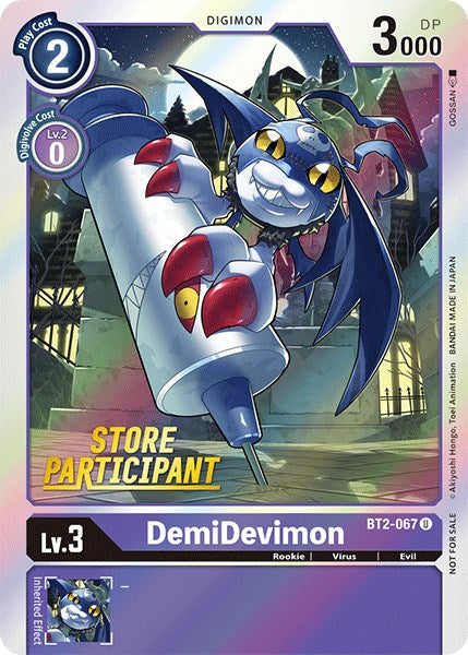 DemiDevimon - BT2-067 (Store Participant) (BT2-067 U) [Release Special Booster 1.0]
