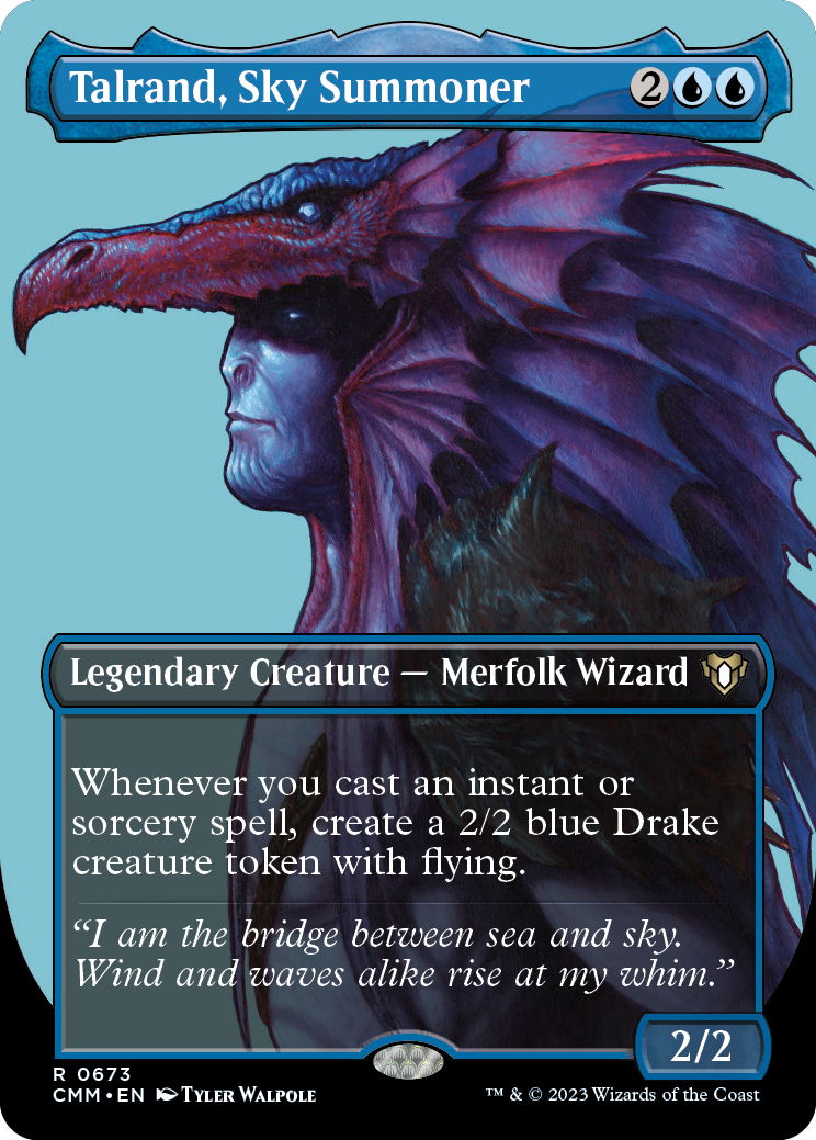 Talrand, Sky Summoner (Borderless) (673) [Commander Masters]