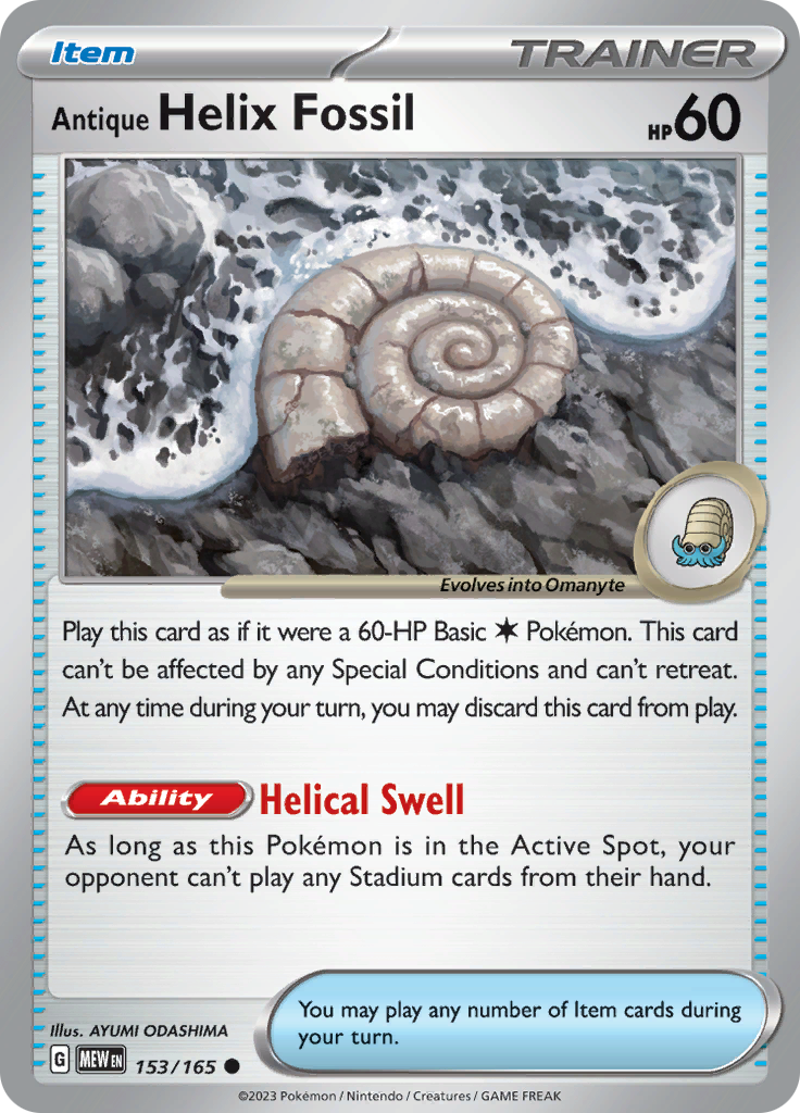 Antique Helix Fossil (153/165) [SV: Scarlet & Violet 151]
