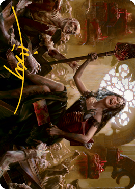 Gisa, Glorious Resurrector Art Card (Gold-Stamped Signature) (35) [Art Series: Innistrad: Midnight Hunt]