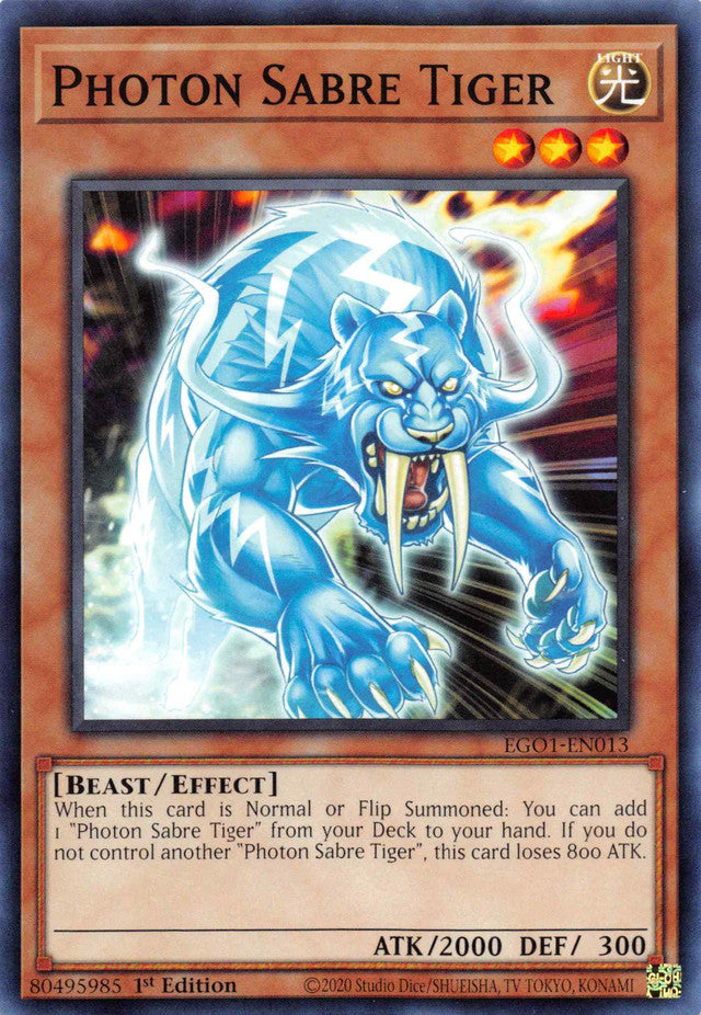 Photon Sabre Tiger (EGO1-EN013) [Egyptian God Deck: Obelisk the Tormentor]
