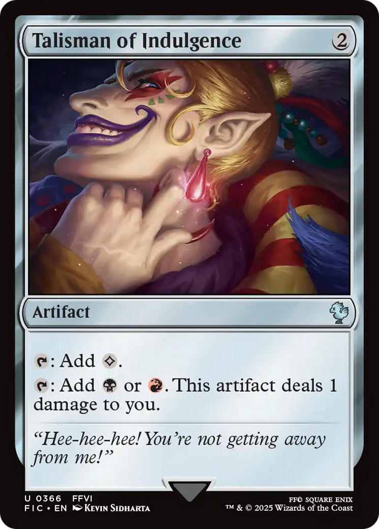 Talisman of Indulgence (366) [Commander: FINAL FANTASY]