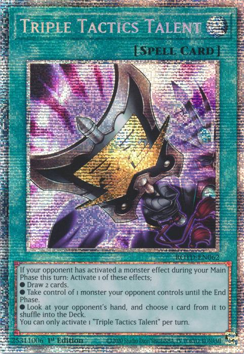 Triple Tactics Talent (Starlight Rare) (ROTD-EN062) [Rise of the Duelist]