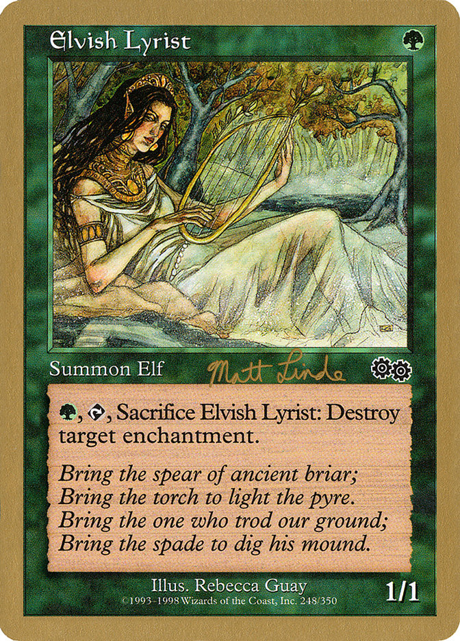 Elvish Lyrist - 1999 Matt Linde (USG) [World Championship Decks]