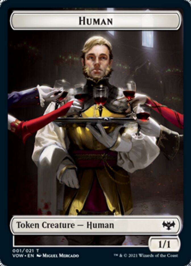 Human (001) // Treasure Double-Sided Token (1 // 18) [Innistrad: Crimson Vow]