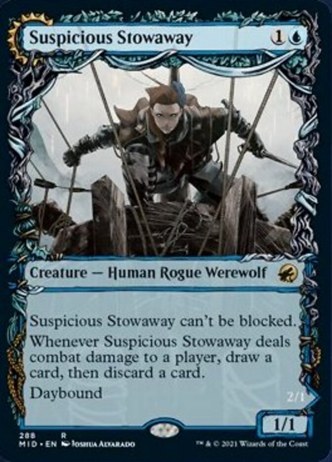 Suspicious Stowaway (Showcase) (288) [Innistrad: Midnight Hunt]