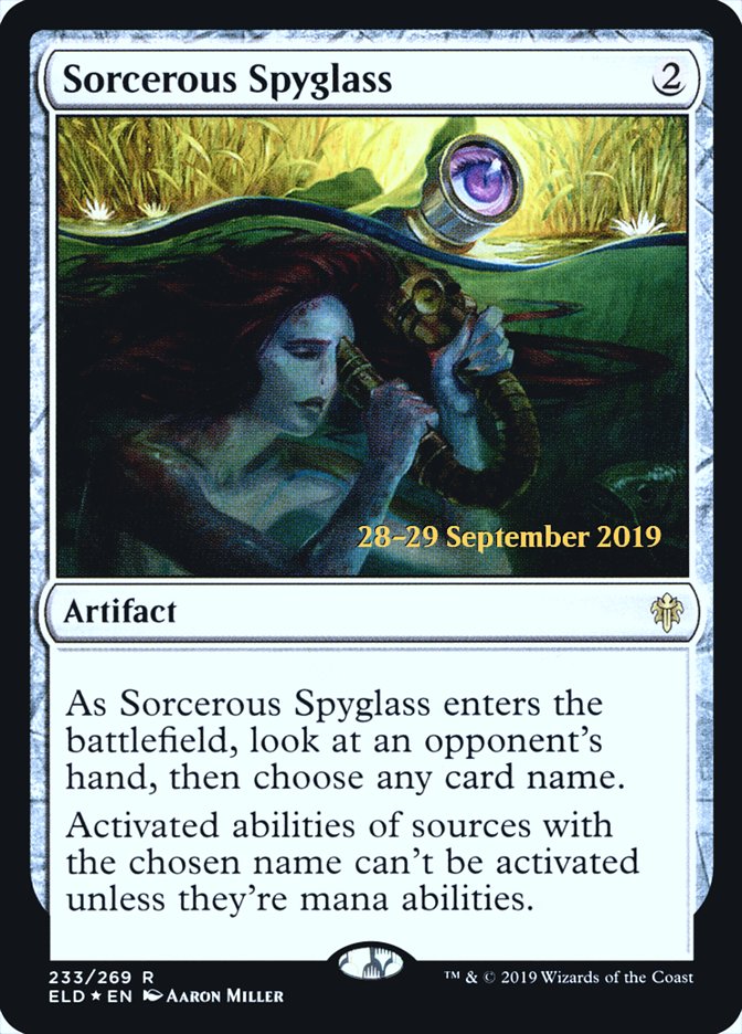 Sorcerous Spyglass (ELD) (233) [Prerelease Cards]