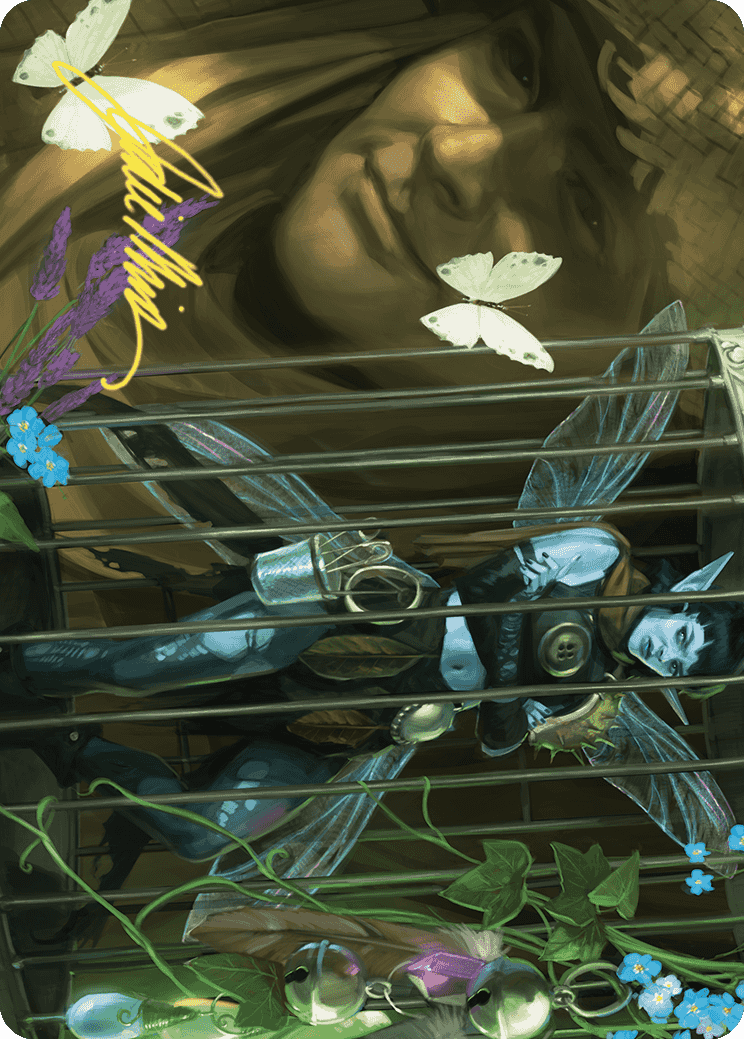 Cooped Up Art Card (Gold-Stamped Signature) (1) [Art Series: Wilds of Eldraine]