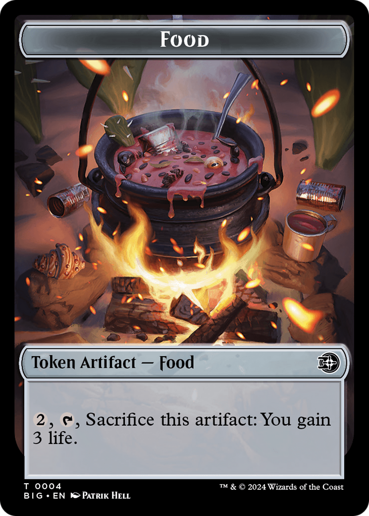 Food // Plot Double-Sided Token (4 // 20) [Outlaws of Thunder Junction: The Big Score]