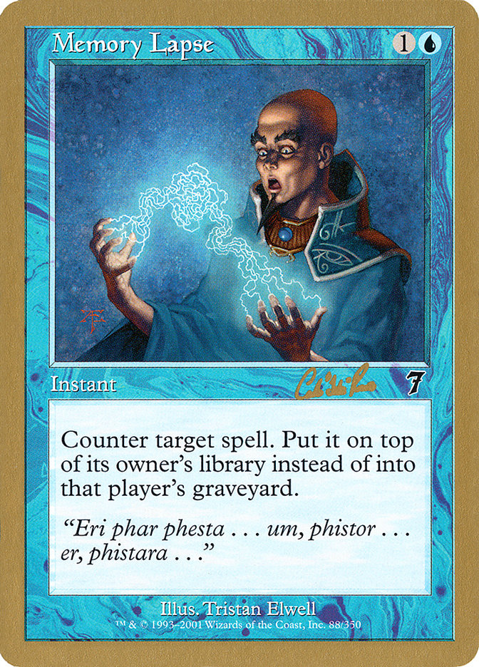Memory Lapse - 2002 Carlos Romao (7ED) [World Championship Decks]