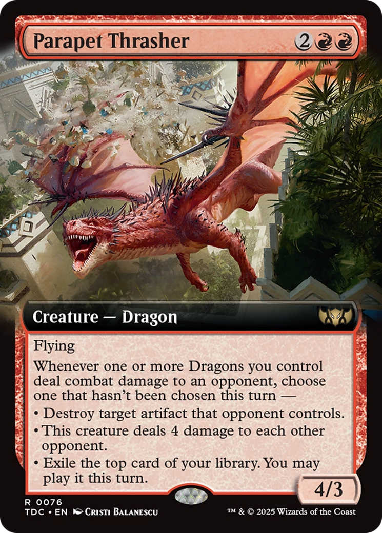 Parapet Thrasher (Extended Art) (76) [Commander: Tarkir: Dragonstorm]