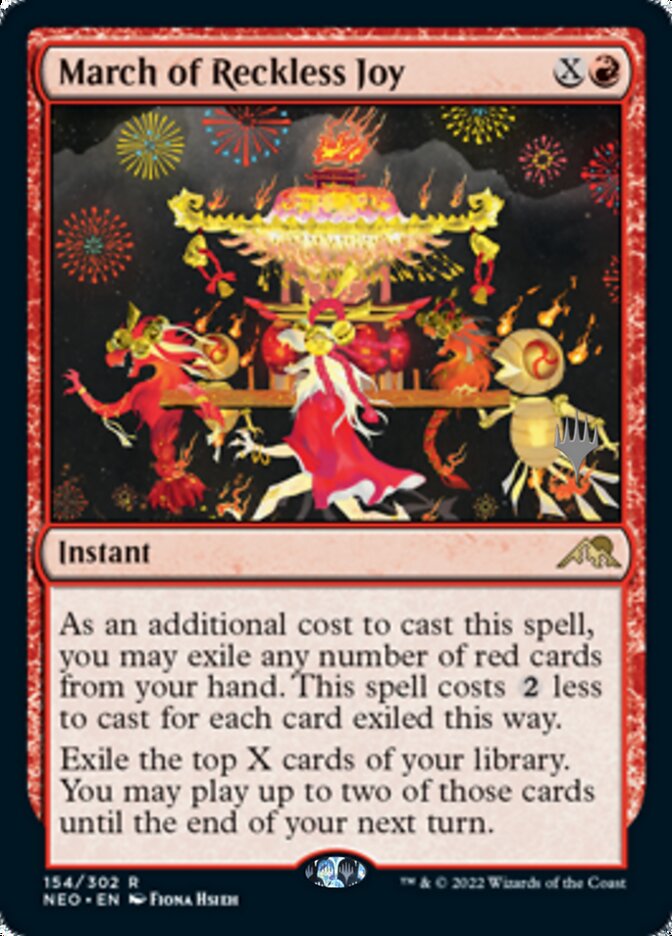 March of Reckless Joy (154) [Promo Pack: Kamigawa: Neon Dynasty]