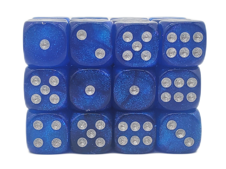 Old School 36ct 12mm D6 Dice Set: Galaxy - Blue Shimmer