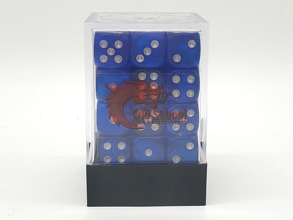 Old School 36ct 12mm D6 Dice Set: Galaxy - Blue Shimmer