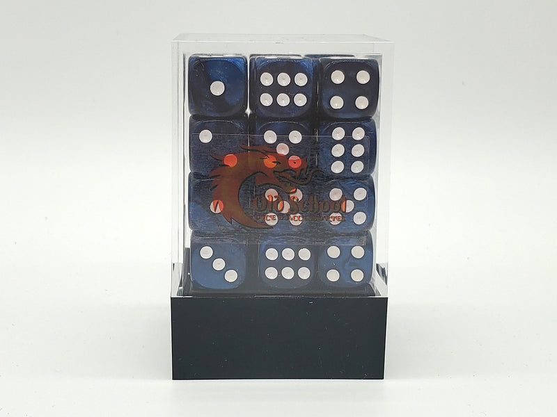 Old School 36ct 12mm D6 Dice Set: Pearl Drop - Blue
