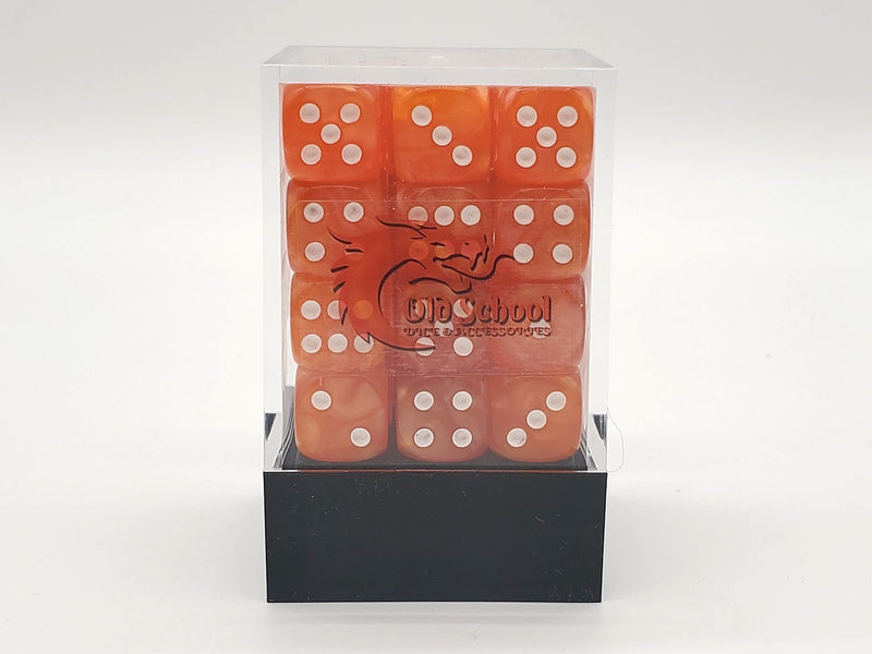Old School 36ct 12mm D6 Dice Set: Pearl Drop - Orange