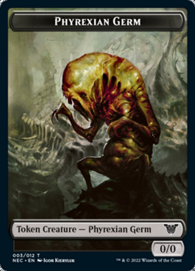 Phyrexian Germ // Spirit (002) Double-Sided Token (3 // 2) [Commander: Kamigawa: Neon Dynasty]
