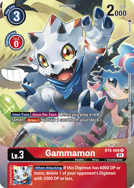 Gammamon (Alternate Art) (BT8-008 R) [New Awakening]