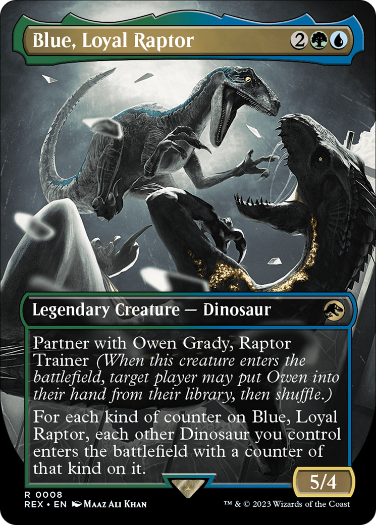 Blue, Loyal Raptor (Borderless) (8) [Universes Beyond: Jurassic World Collection]