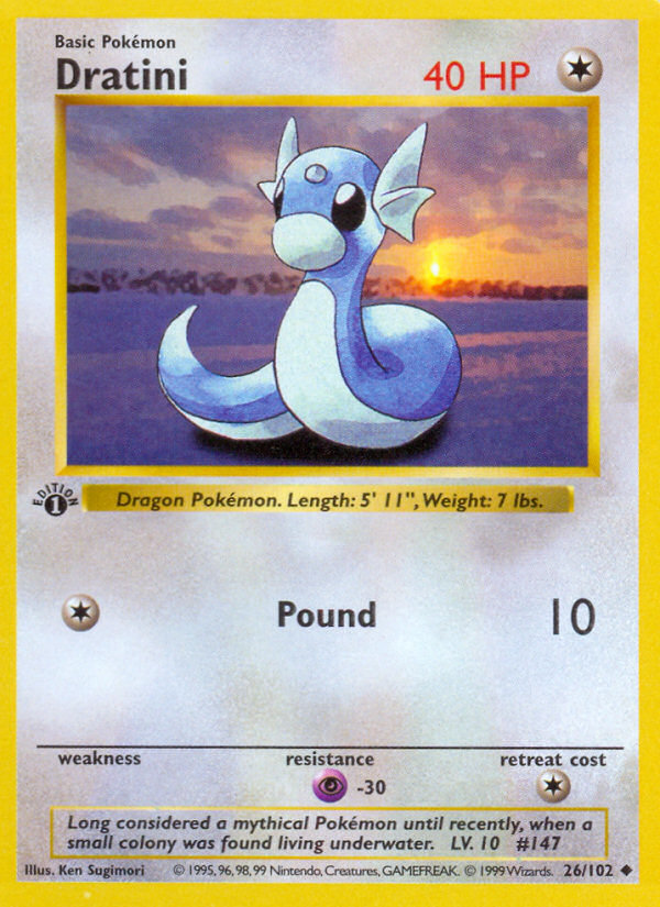 Dratini (026/102) [Base Set (Shadowless)]