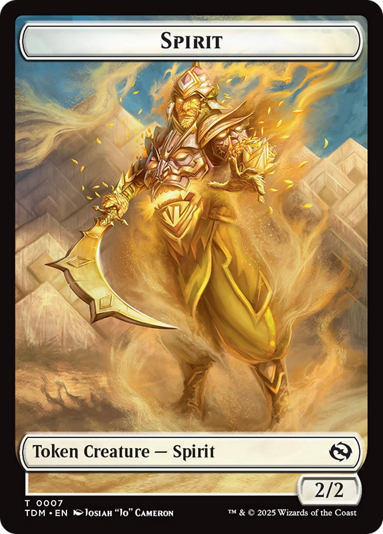 Spirit (0006) // Spirit (0007) Double-Sided Token (6 // 7) [Tarkir: Dragonstorm]