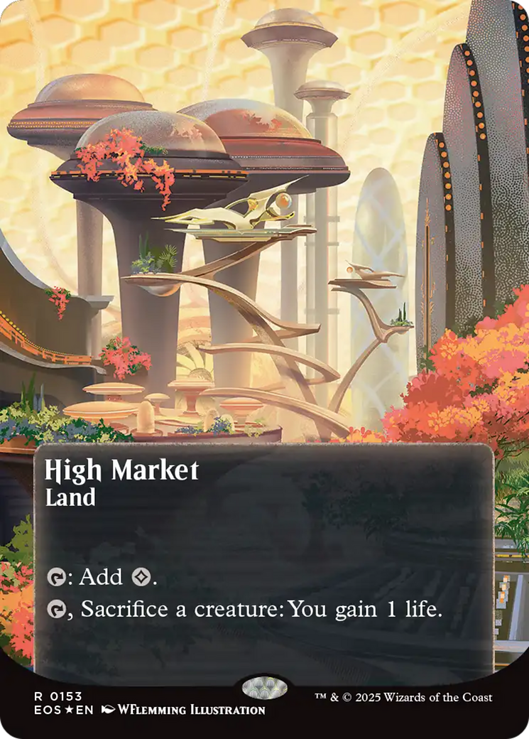 High Market (0153) (Borderless) (Galaxy Foil) (153) [Edge of Eternities: Stellar Sights]