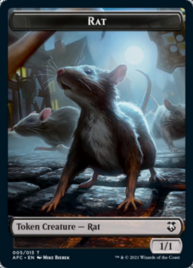 Rat // Zombie Double-Sided Token (5 // 9) [Commander: Adventures in the Forgotten Realms]