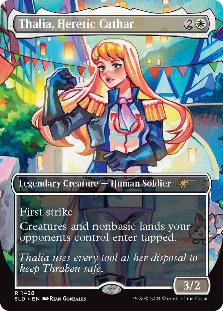 Thalia, Heretic Cathar (Rainbow Foil) (1428) [Secret Lair Drop Series]