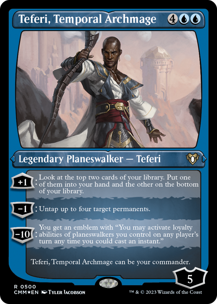 Teferi, Temporal Archmage (Foil Etched) (500) [Commander Masters]