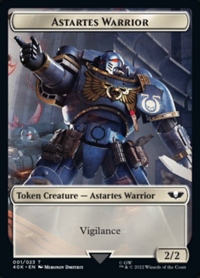 Astartes Warrior (001) // Cherubael Double-Sided Token (1 // 13) [Universes Beyond: Warhammer 40,000]
