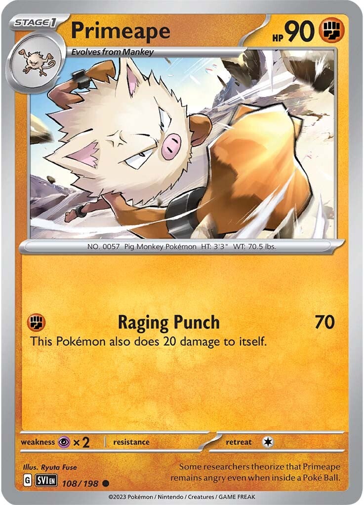 Primeape (108/198) [SV01: Scarlet & Violet Base Set]