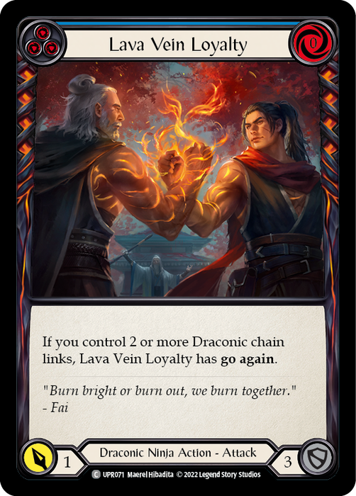 Lava Vein Loyalty (Blue) [UPR071] (Uprising)  Rainbow Foil