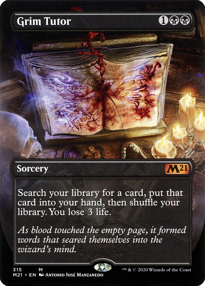Grim Tutor (Alternate Art) (315) [Core Set 2021]