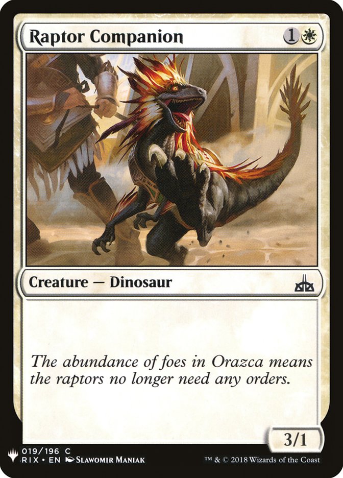 Raptor Companion (19) [The List Reprints]