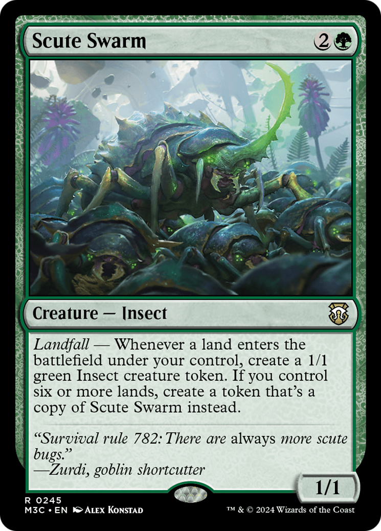 Scute Swarm (Ripple Foil) (245) [Commander: Modern Horizons 3]