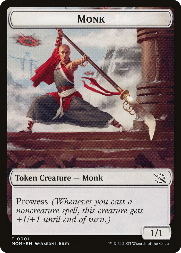 Monk // Spirit (0013) Double-Sided Token (1 // 13) [March of the Machine]