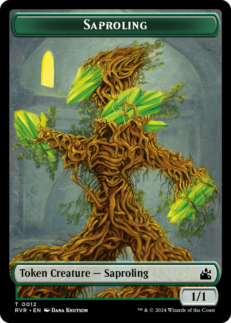 Saproling // Soldier Double-Sided Token (12 // 16) [Ravnica Remastered]