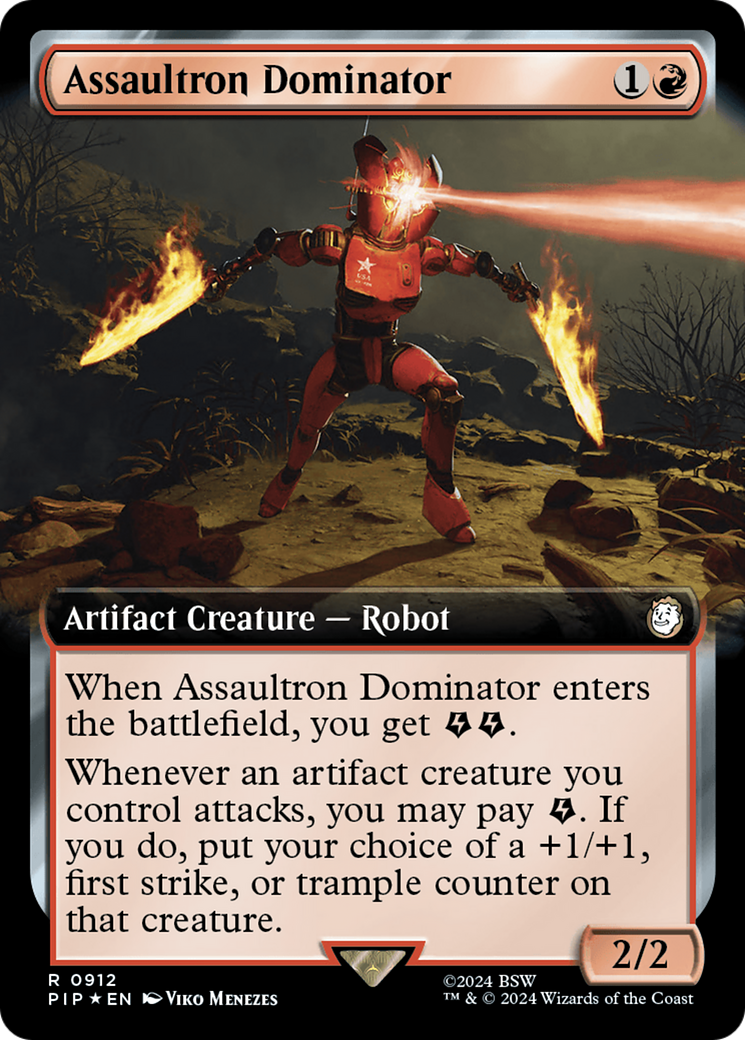 Assaultron Dominator (Extended Art) (Surge Foil) (912) [Universes Beyond: Fallout]
