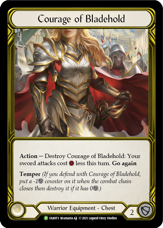 Courage of Bladehold (Golden) - FAB073 (FAB073) [Flesh and Blood: Promo Cards]