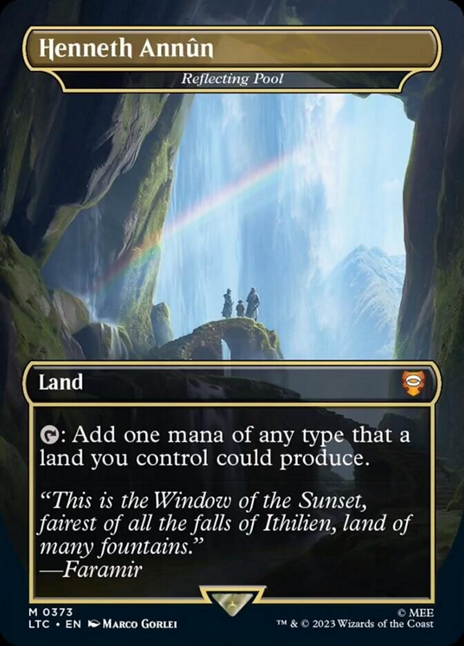 Henneth Annun - Reflecting Pool (Borderless) (373) [Commander: The Lord of the Rings: Tales of Middle-earth]