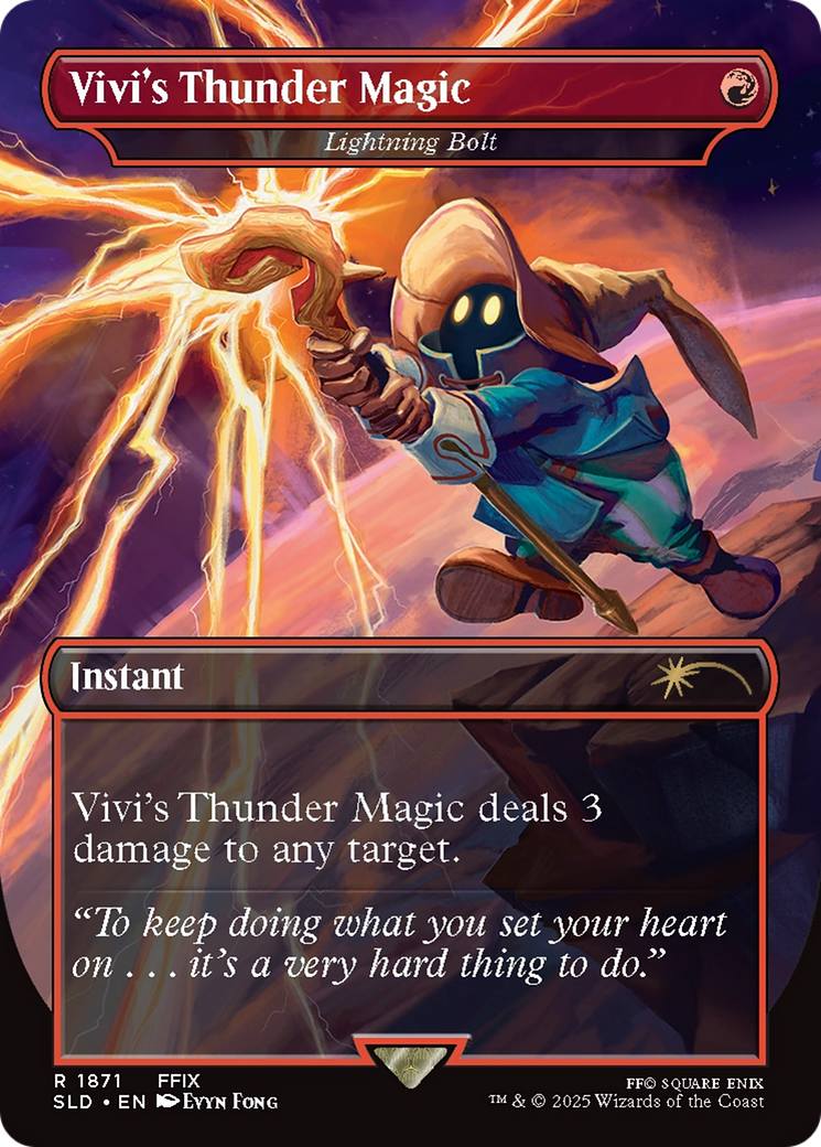 Vivi's Thunder Magic - Lightning Bolt (Rainbow Foil) (1871) [Secret Lair Drop Series]