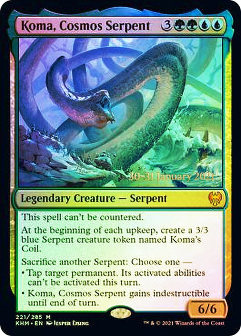 Koma, Cosmos Serpent (221) [Prerelease Cards]
